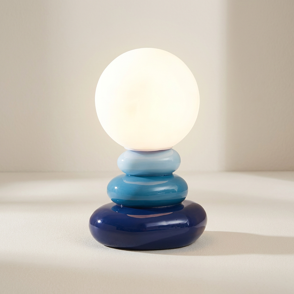 Ceramic Table Lamp Sculptural Design G9 Bulb Indoor Lighting