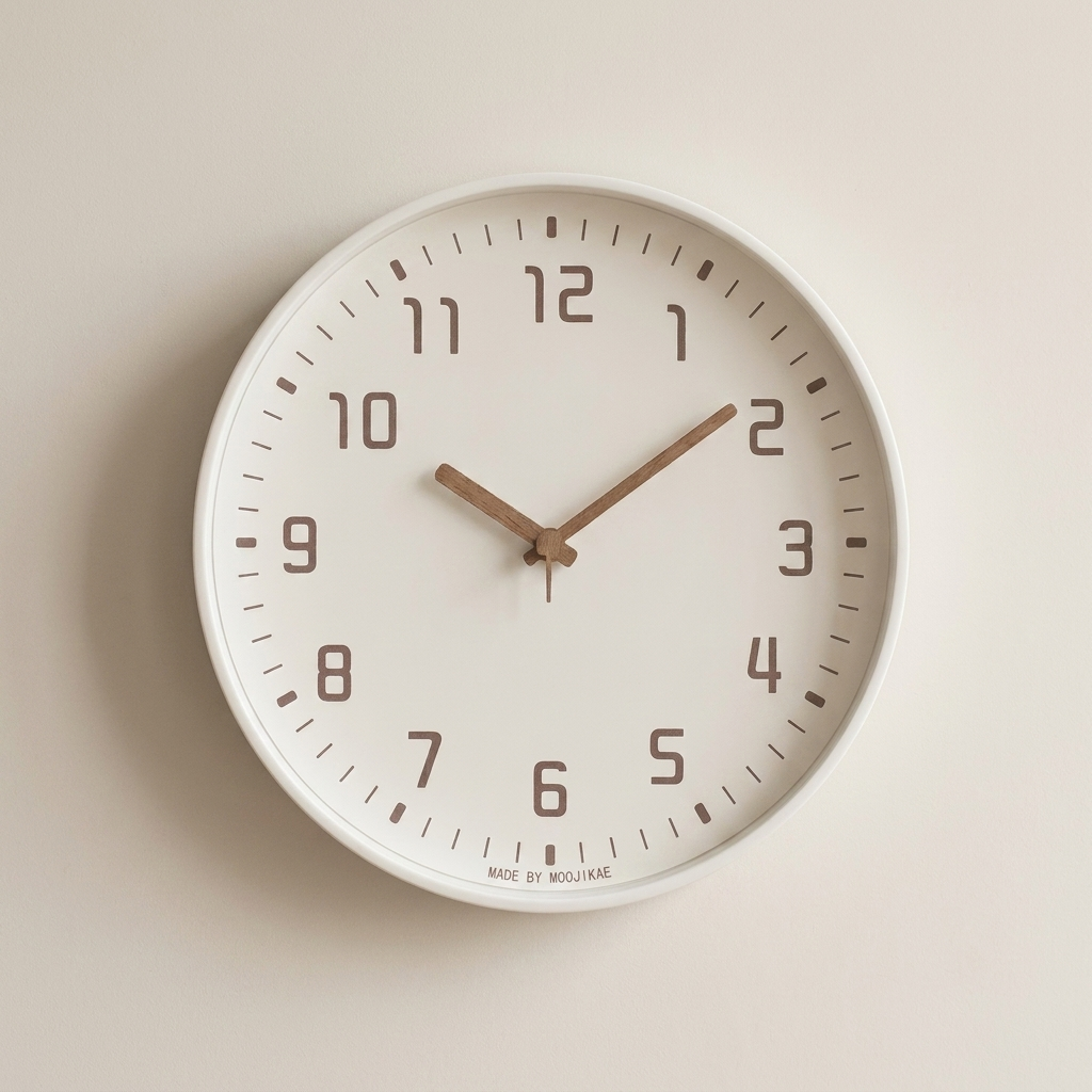 Modern Wall Clock Silent Quartz Movement ABS Frame Glass Cover