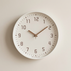 Modern Wall Clock Silent Quartz Movement ABS Frame Glass Cover