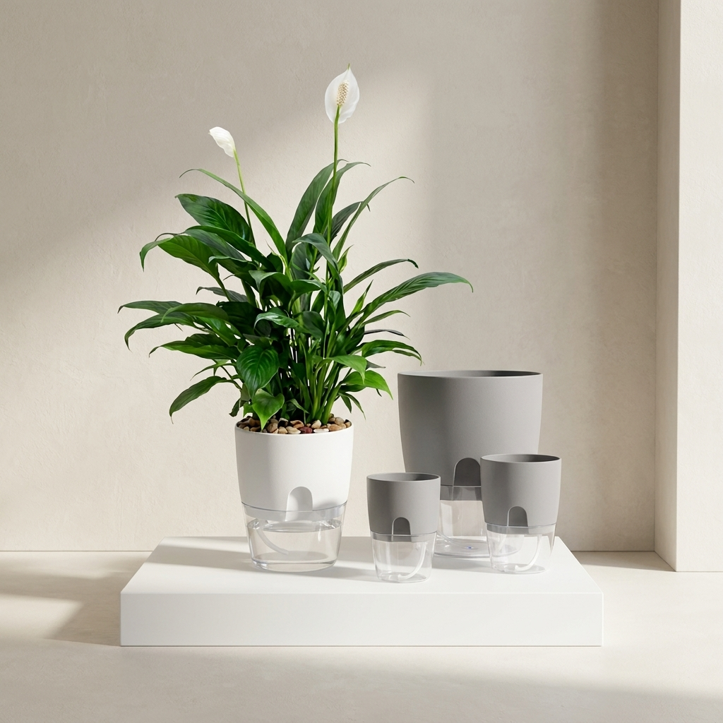 Self Watering Planter PP PET Material Plant Pot