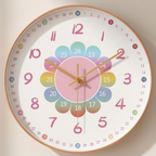 Learning Clock Quartz Movement Silent Battery Operated Design