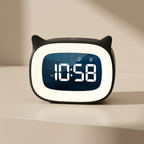 Voice Controlled LED Alarm Clock Dual Alarm Rechargeable Digital Clock
