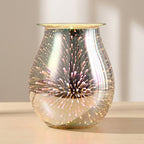 Glass Essential Oil Diffuser, 3D Fireworks LED, Auto Shut-Off