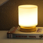Mini Glass Table Lamp - 360° Illumination for Nightstands