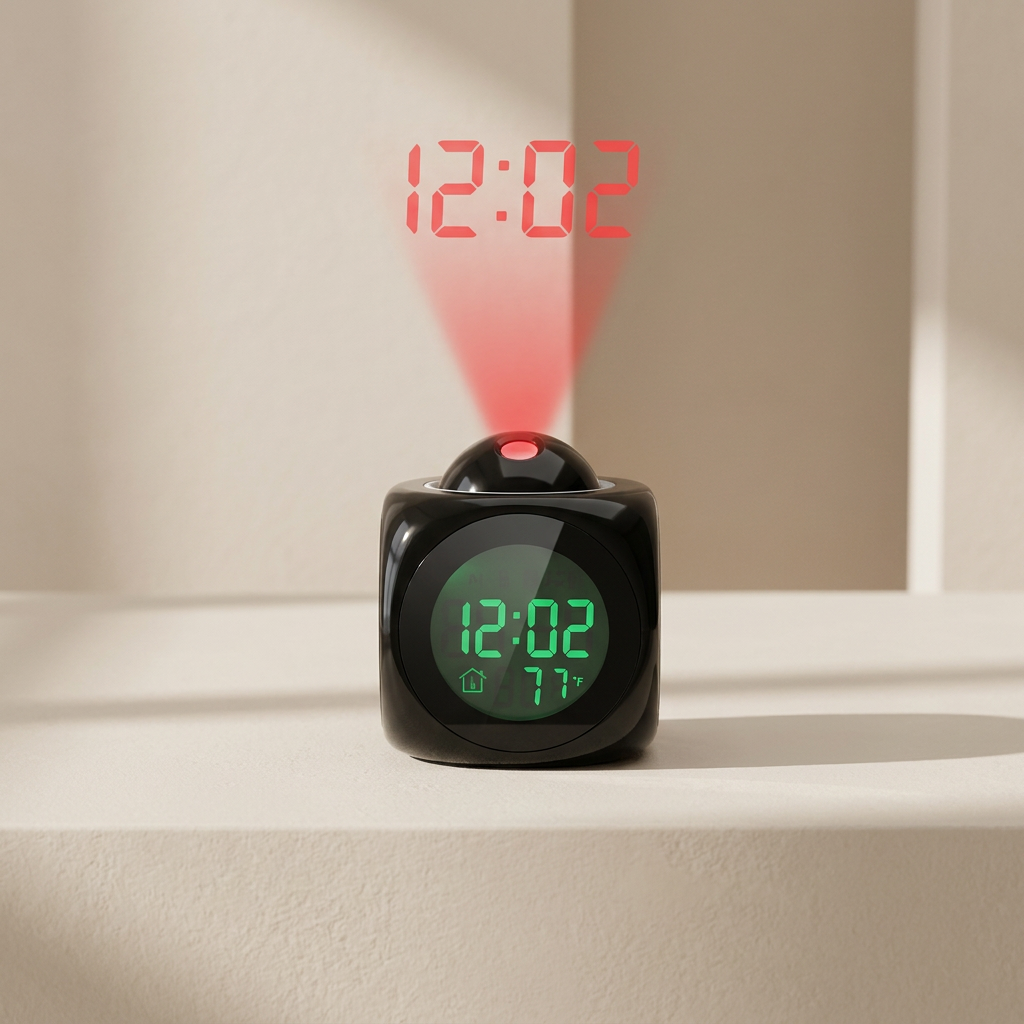 Projection Alarm Clock LED Display Dual Alarm Temperature Display