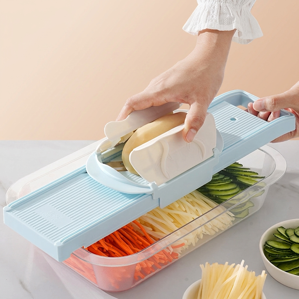 Vegetable Slicer, Hand Guard Design, Multi Function, Manual Operation