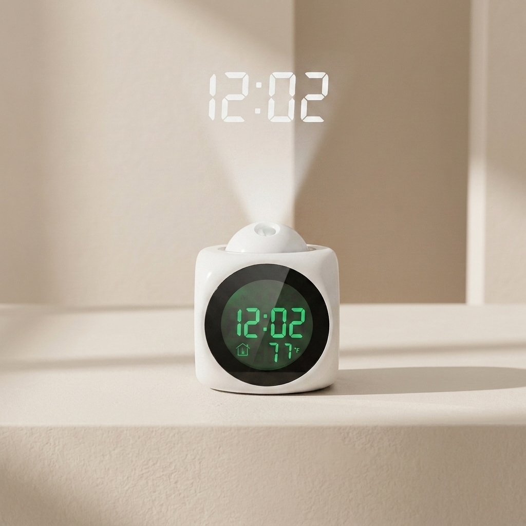 Projection Alarm Clock LED Display Dual Alarm Temperature Display