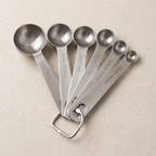 Measuring Spoon Set, 6 Piece, Metric Capacity, Hanging Handle