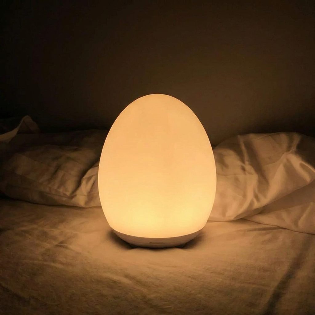 Touch Control LED Night Light with RGB Colors and Warm White, 100h Battery Life, Portable Night Lamp for Baby's Room