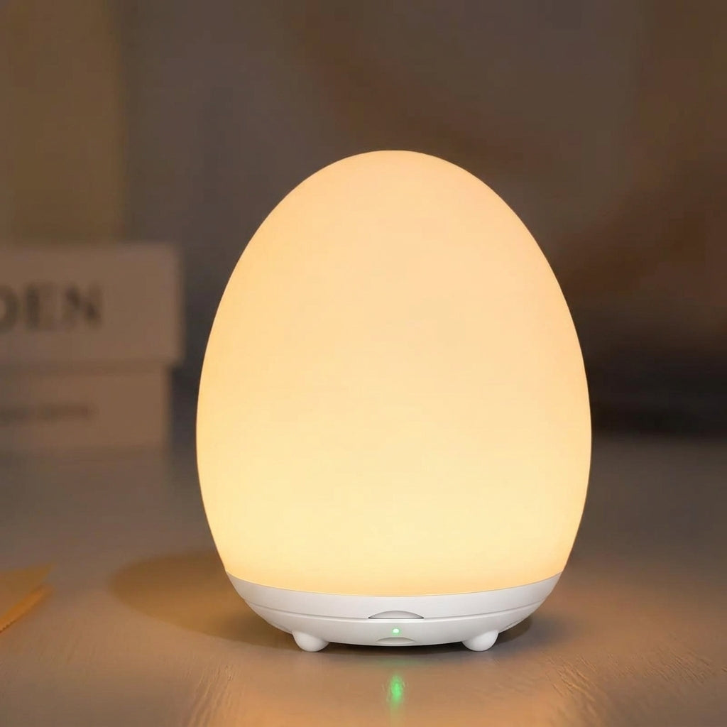 Touch Control LED Night Light with RGB Colors and Warm White, 100h Battery Life, Portable Night Lamp for Baby's Room