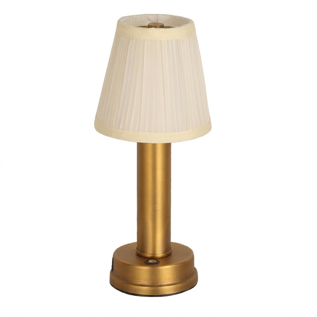 Brass Table Lamp Wireless Integrated LED Polished Brass Finish