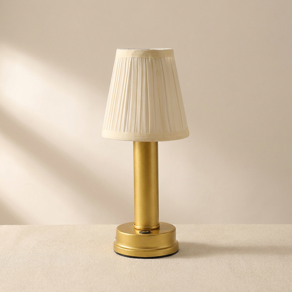Brass Table Lamp Wireless Integrated LED Polished Brass Finish