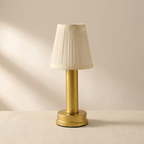 Brass Table Lamp Wireless Integrated LED Polished Brass Finish