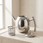 Tea Kettle, Removable Mesh Filter, Polished Finish, Vented Lid