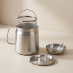 Deep Frying Pot with Oil Strainer, Fine Mesh Strainer, Pouring Spout, Oil Storage