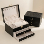 Jewelry Box, Multi Layer Design, Multiple Compartments, Drawer Storage