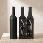 Wine Opener Set, Bottle Shaped Case, 5 Piece Set, Manual Operation