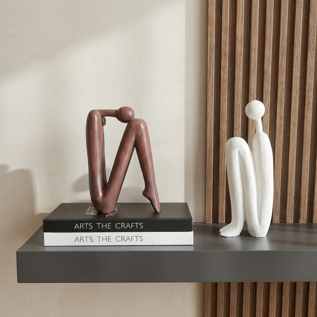 Bookend Metal Decorative Book Holder for Shelves and Desk