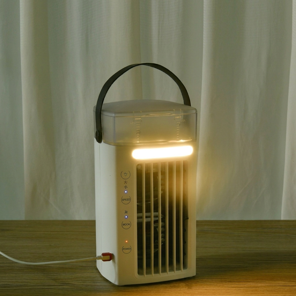 Portable Air Conditioner Compact Cooling Unit Lightweight Geometric Design