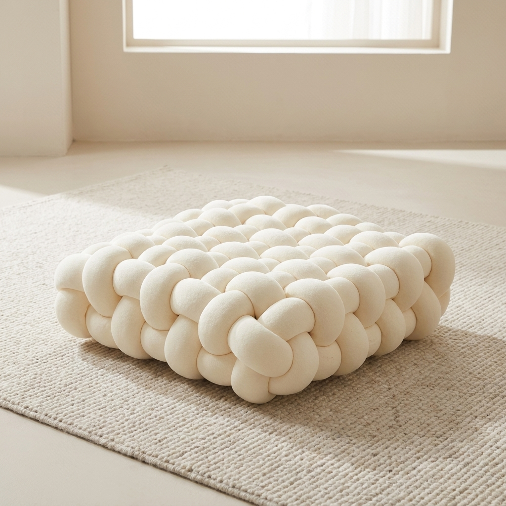 Knot Cushion Velvety Fabric PP Cotton Filling Decorative