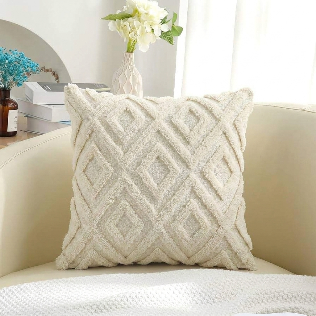 Cushion Cover Textured Weave Standard Size Machine Washable