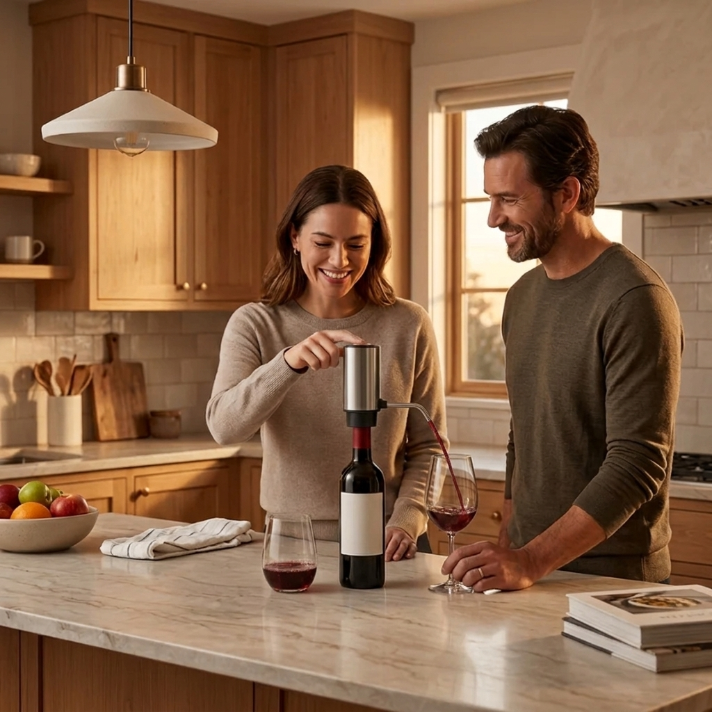 Wine Aerator Pourer Stainless Steel USB Rechargeable