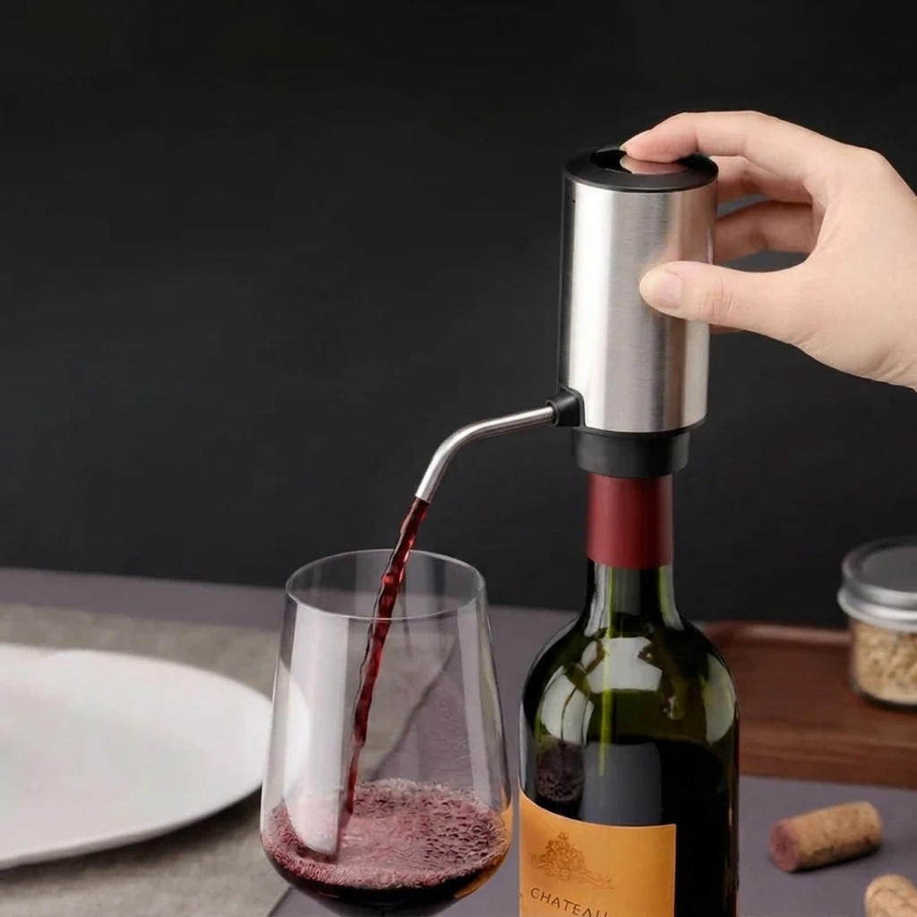 Wine Aerator Pourer Stainless Steel USB Rechargeable