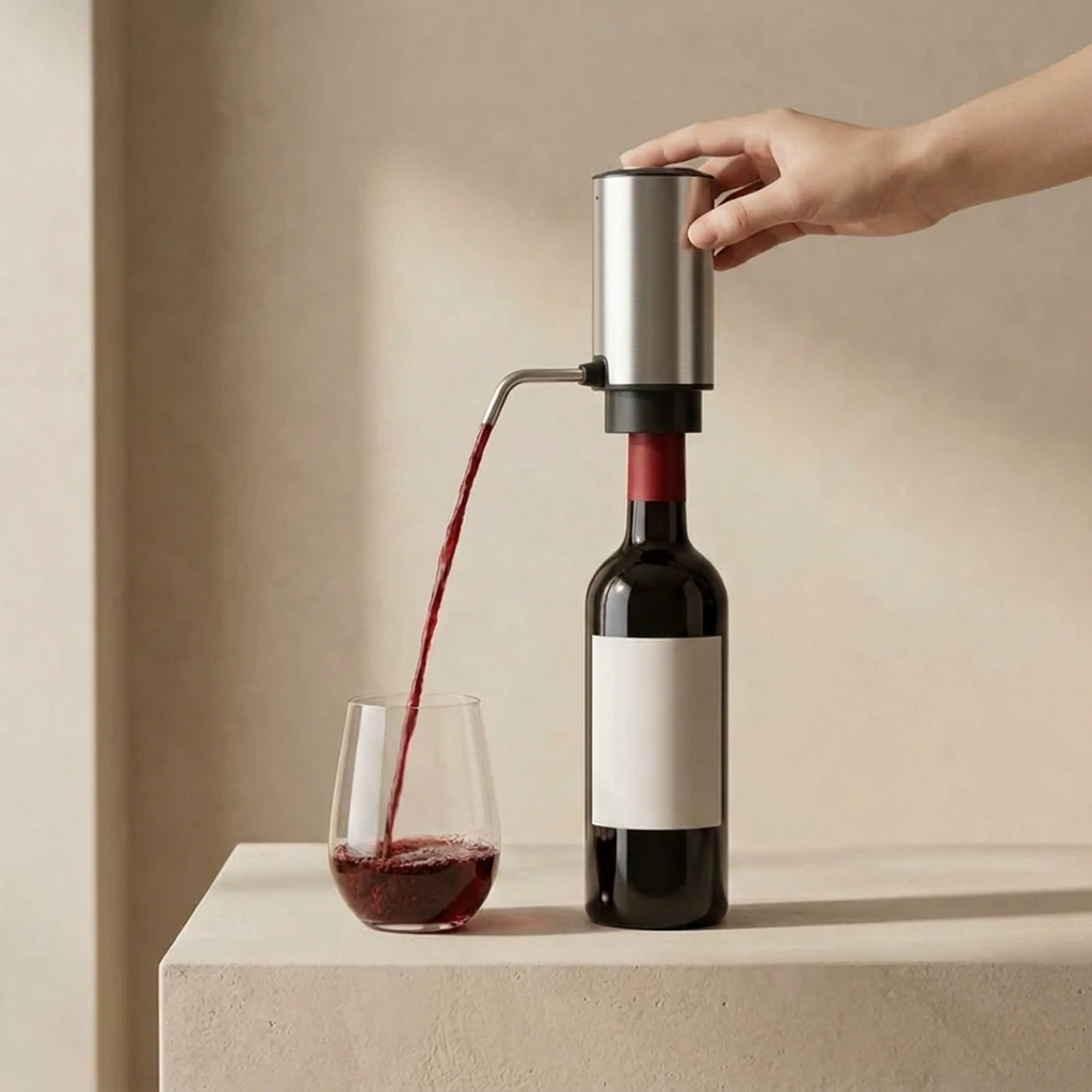 Wine Aerator Pourer Stainless Steel USB Rechargeable