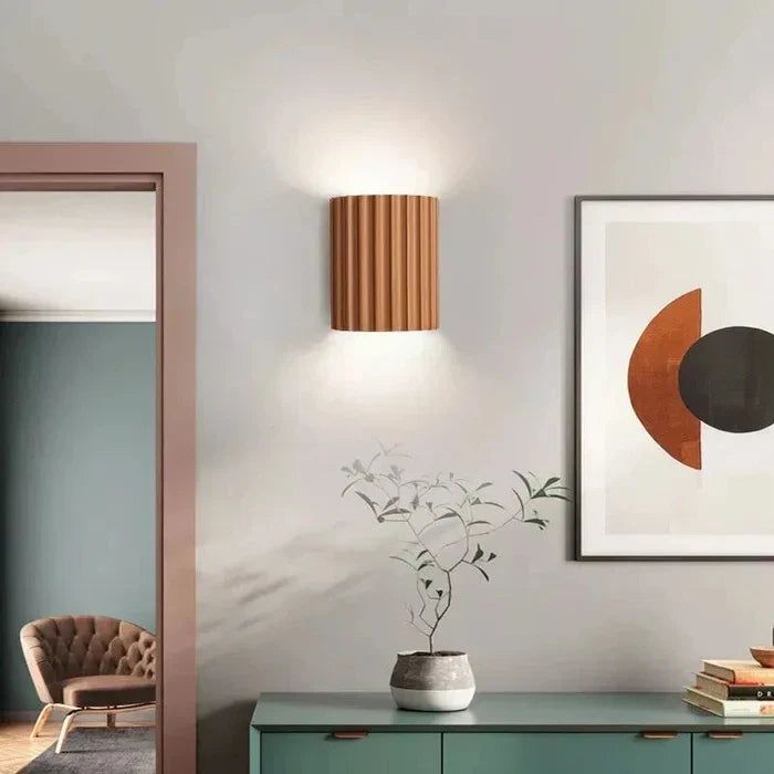 Nordic Resin Striped Wall Sconce LED 1-light