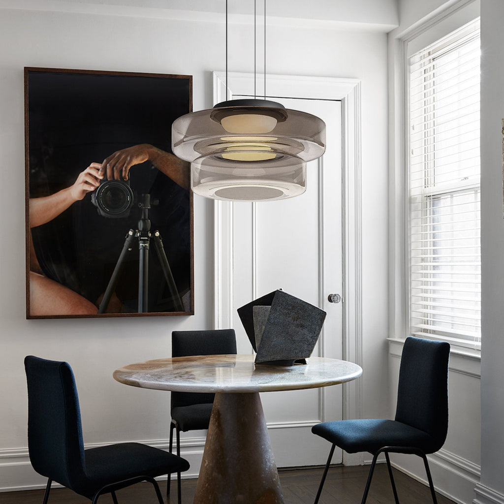 Bela Glass Pendant Lamp | Bauhaus Style, Adjustable Hanging Design