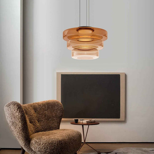 Bela Glass Pendant Lamp | Bauhaus Style, Adjustable Hanging Design