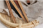 Bento Luxe Set van 5 Paar Houten Eetstokjes | Handgemaakt, Natuurlijk Hout