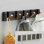 Bello Wall Hooks | Space-Saving Aluminum, Black & Gold