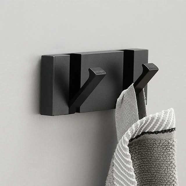 Bello Wall Hooks | Space-Saving Aluminum, Black & Gold