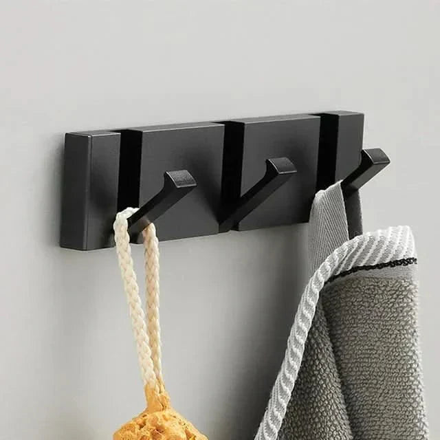 Bello Wall Hooks | Space-Saving Aluminum, Black & Gold