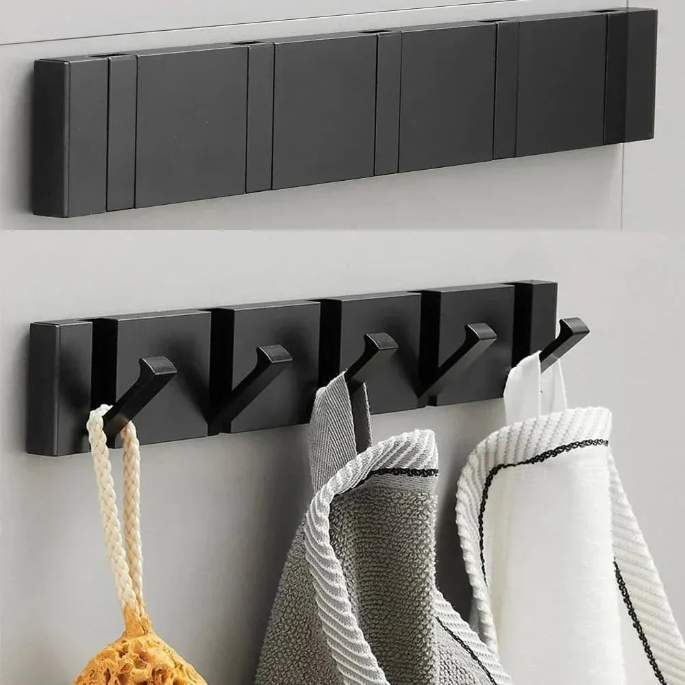 Bello Wall Hooks | Space-Saving Aluminum, Black & Gold