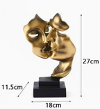 Kaelith – Golden Abstract Face Sculpture