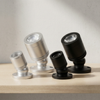 Mini LED Spotlight with USB Connection – Adjustable Accent Light in Warm & Cool White, 30° Beam Angle, Aluminum Finish