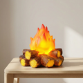 Flickering Flame LED Lamp – Realistic Campfire Effect, Battery-Powered, Safe Indoor/Outdoor Decor