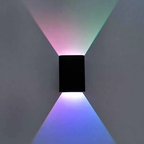 Modern RGB LED Wall Light with Remote Control – Square Aluminium Wall Lamp for Living Room, Bedroom, and Study