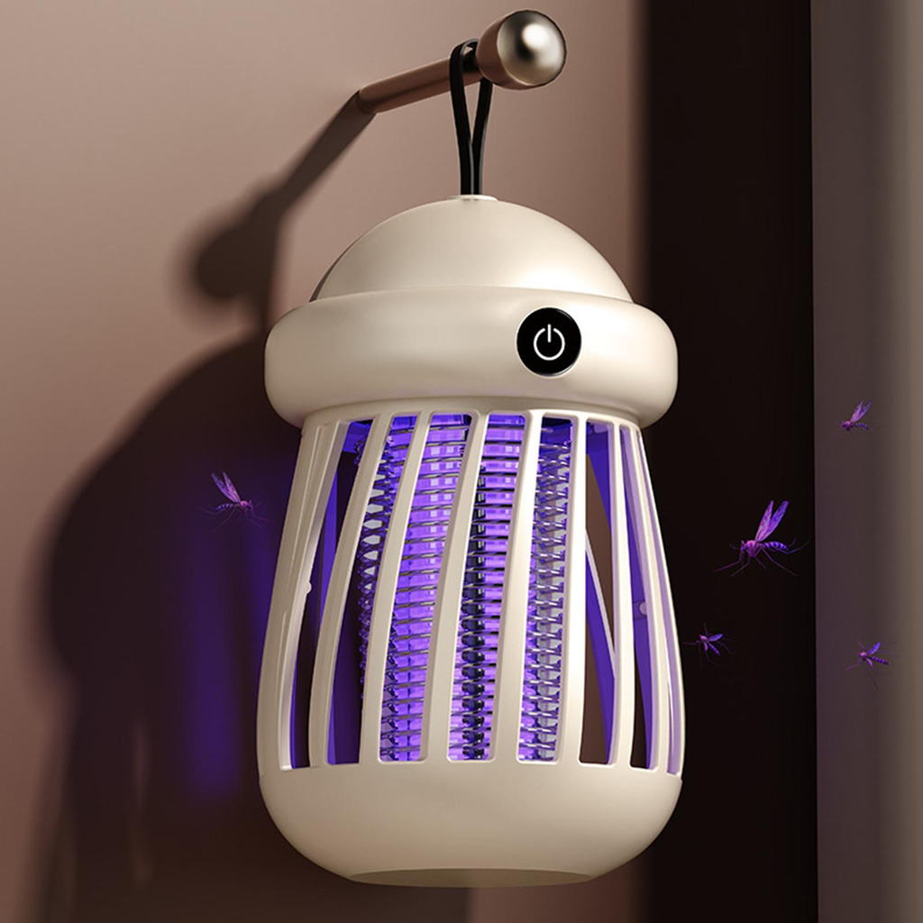 Mosquito Killer Lamp USB Rechargeable 395nm UV Light 3000V Electric Net Quiet Indoor Outdoor