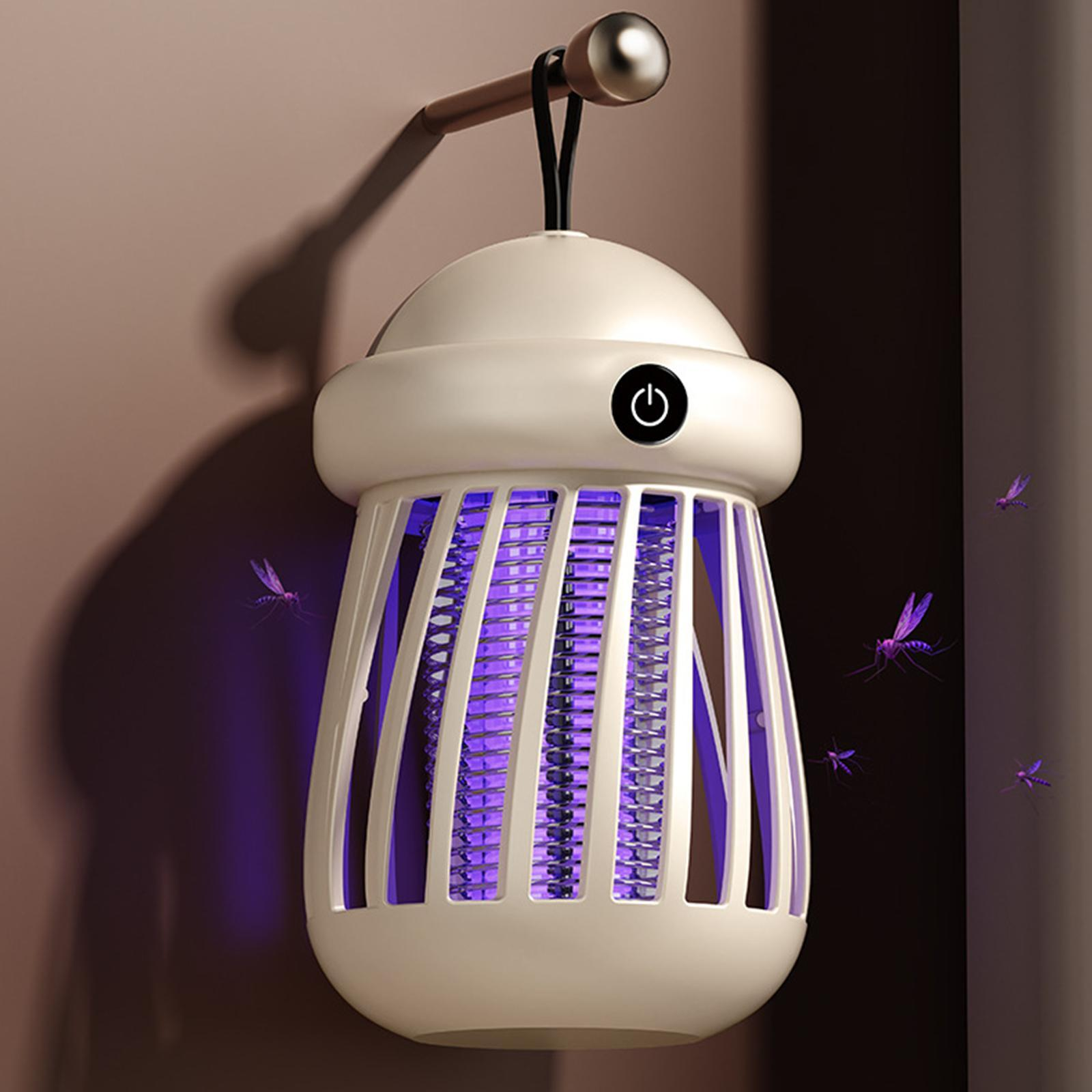 Mosquito Killer Lamp USB Rechargeable 395nm UV Light 3000V Electric Net Quiet Indoor Outdoor