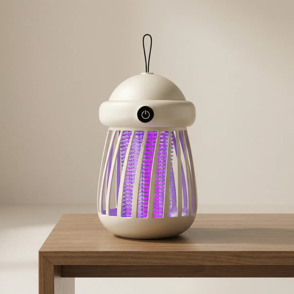 Mosquito Killer Lamp USB Rechargeable 395nm UV Light 3000V Electric Net Quiet Indoor Outdoor
