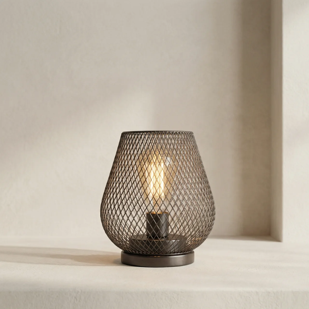 Wireless Metal Table Lamp - Cozy Battery Operated Cordless Design