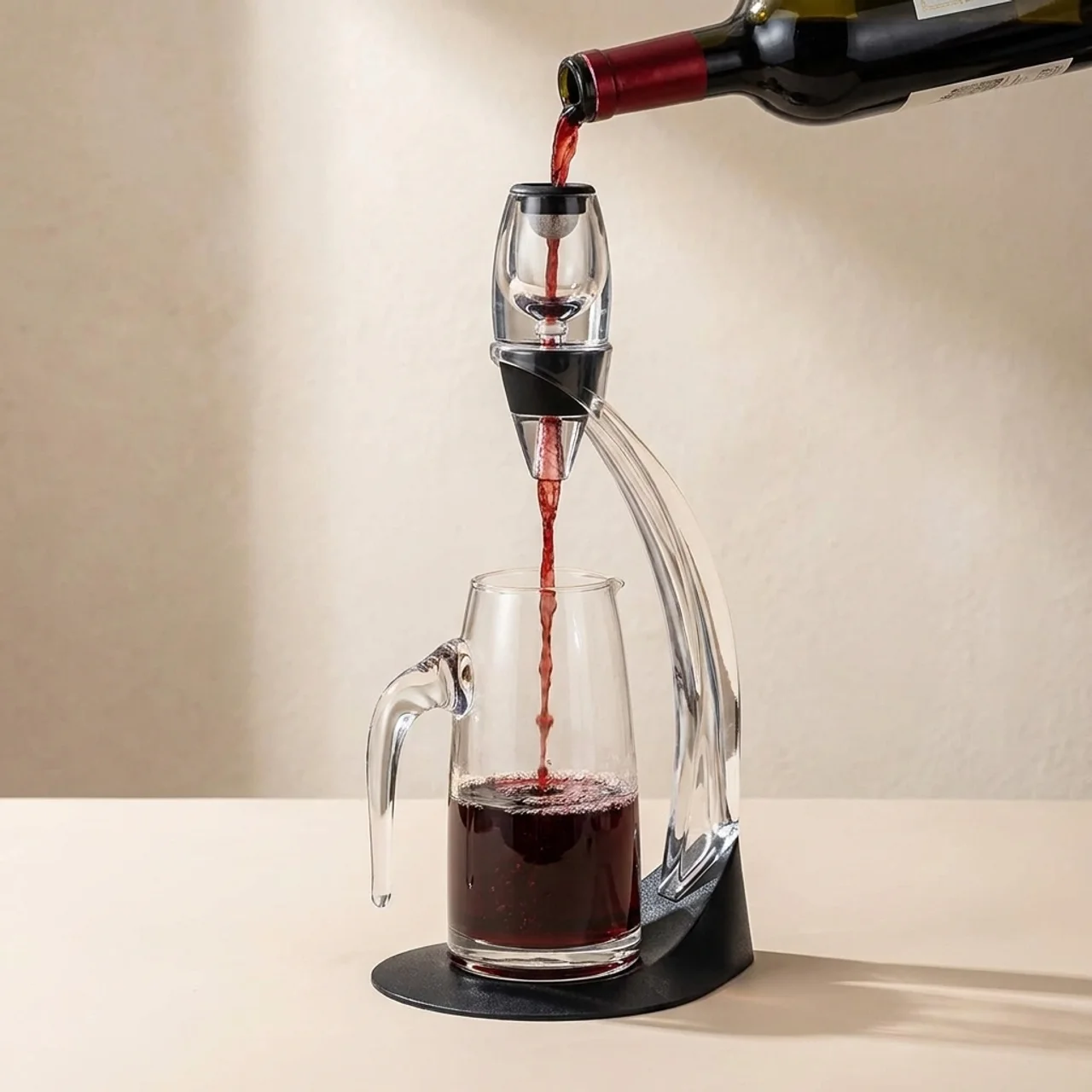 Wine Aerator Set with Aeration Spout Filter and Display Stand