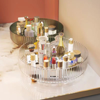 Makeup Organizer 360 Degree Rotating Clear Plastic Multi Tier Storage