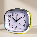 Alarm Clock Silent Sweep Snooze Function Night Light Plastic Build