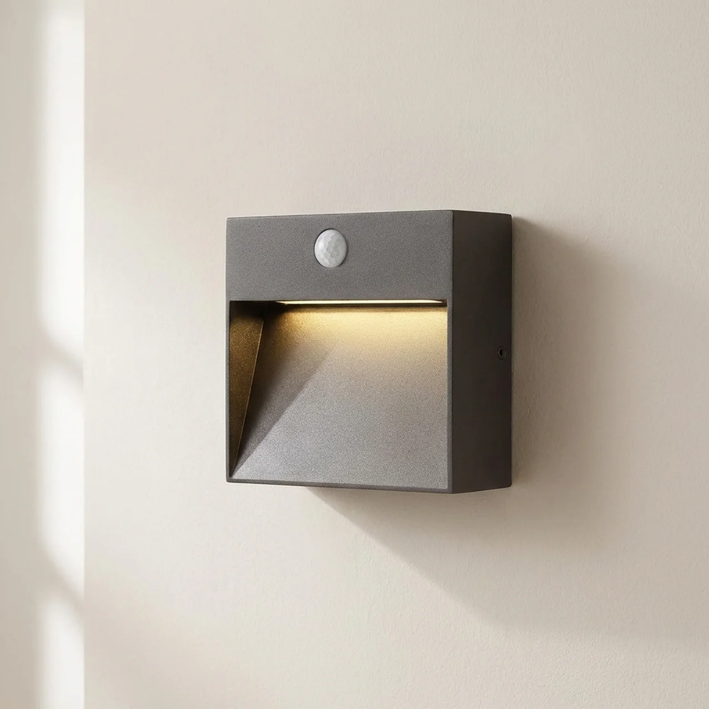 LED Step Light PIR Motion Sensor Aluminum Low Voltage Wall Mount