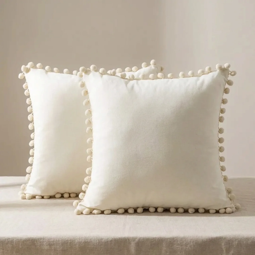 Cushion Cover Set Cotton Scandinavian Style Decorative Pillow Covers Set of 2