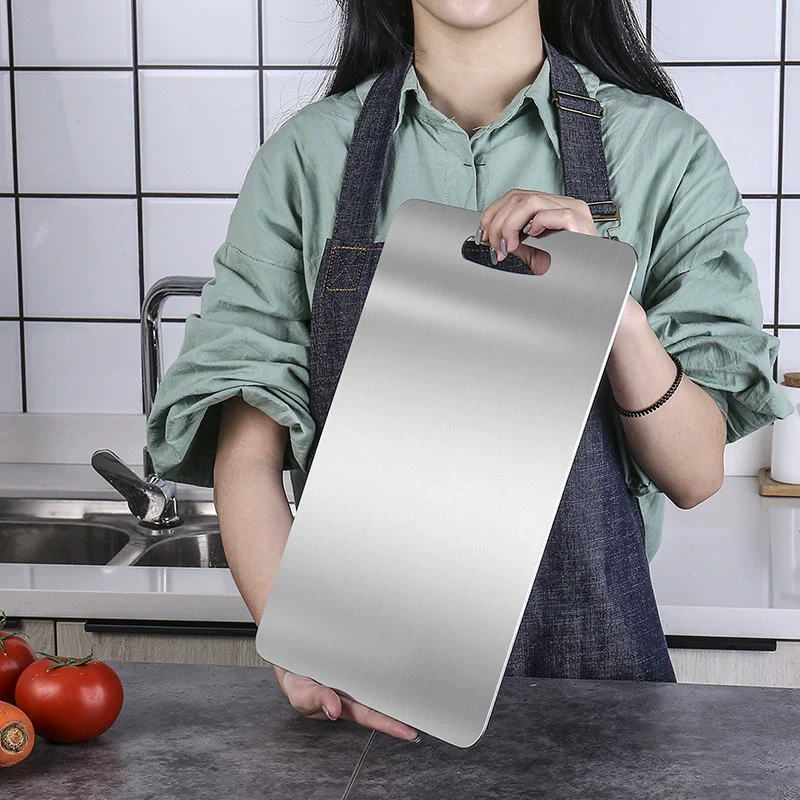 Stainless Steel Cutting Board Durable Steel Easy Clean Food Safe